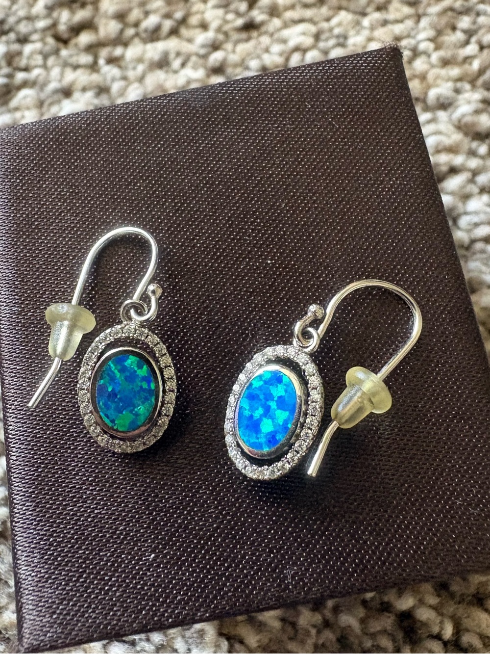 Fire opal earrings